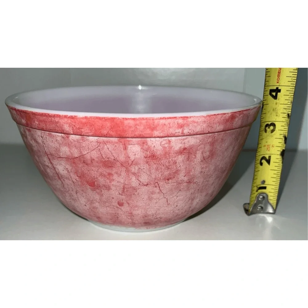Vintage Pyrex Mixing Bowl 1.5 Qt 402 Pink Daisy Primary Colors Vintage Nesting